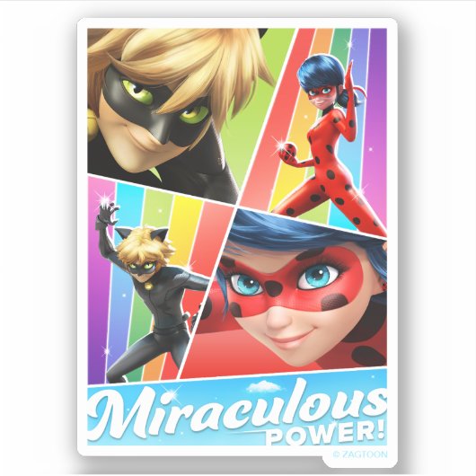 Sticker Ladybug & Cat Noir | Puissance Miraculeuse ! (Devant)