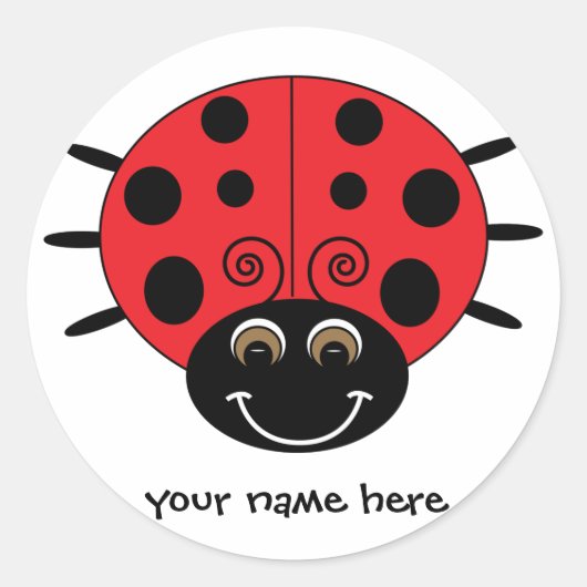 Sticker Ladybug personnalisé (Devant)