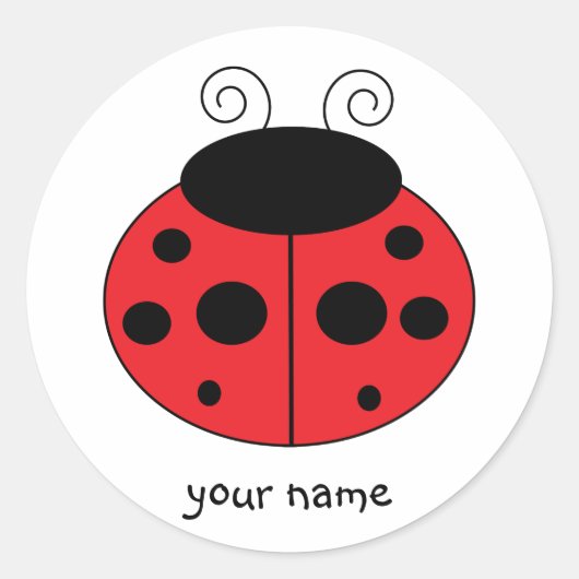 Sticker Ladybug personnalisé (Devant)