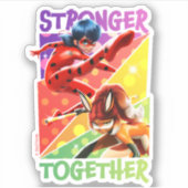 Sticker Ladybug & Rena Rouge | Ensemble plus fort (Devant)