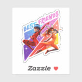 Sticker Ladybug & Rena Rouge | Meilleurs amis (Feuille)