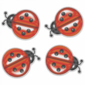 Sticker Ladybugs Noir Rouge (Devant)