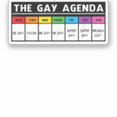 Sticker L'agenda gay - Fierté LGBT (Recto)