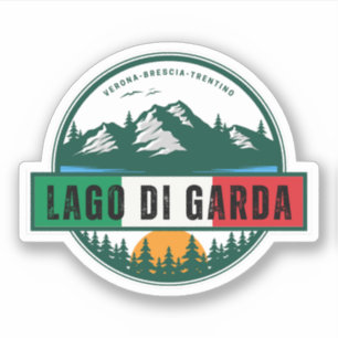 Sticker lago di garda - lac de garde passage des alpes ita