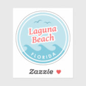 Sticker Laguna Beach Floride (Feuille)