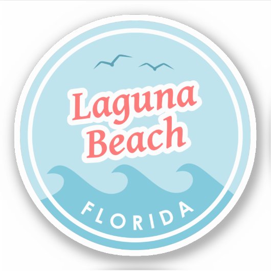 Sticker Laguna Beach Floride (Devant)