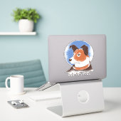 Sticker Laika Soviet Space Dog 1957 (Ordinateur portable sur le bureau)