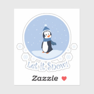 Sticker Laisse-Le Neiger ! (Pingouin)