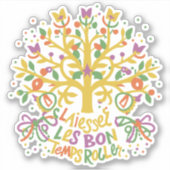 Sticker Laisser Les Bon Temps Rouler Mardi Gras 2024 (Devant)