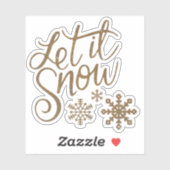 Sticker Laisser Neige Or Parties scintillant Contour (Feuille)