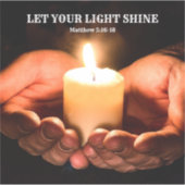 Sticker Laissez Briller Votre Lumière, Les Mains Tenant Un (Devant)