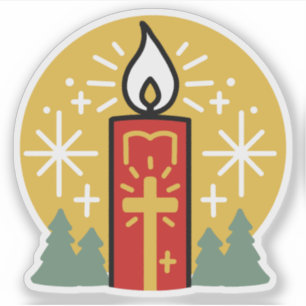 Sticker Laissez Faith être votre plus brillant Star Candle