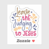 Sticker Laissez Jésus Juger  (Feuille)