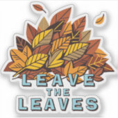 Sticker Laissez La Feuille Tombée Feuille (Devant)