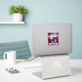 STICKER LAISSEZ LA LIBERTÉ BALANCER (Ordinateur portable sur le bureau)