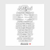 Sticker Laissez l'inspiration des Écritures de Dieu (Feuille)