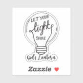Sticker Laissez votre lumière briller avec les lanternes d (Feuille)