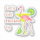 Sticker Laissons le Flamant rose s'empiler (Devant)