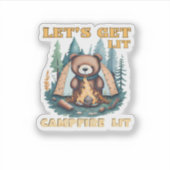 Sticker Laissons-nous ! Feu De Campement. Camping Lover Cl (Devant)
