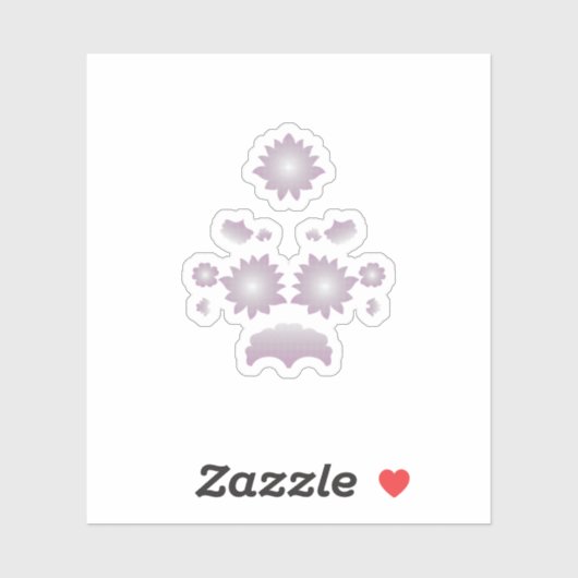 Sticker Lait blanc classique Rose décoratif (Feuille)