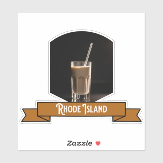 Sticker Lait de café Rhode Island (Feuille)