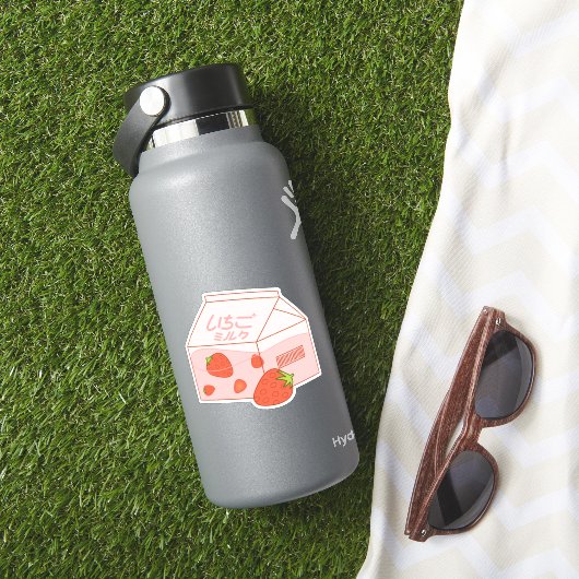 Sticker Lait de fraise Kawaii (HydroFlask Insitu)