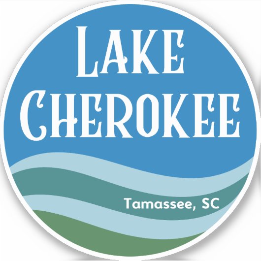 Sticker Lake Cherokee Waves (Devant)