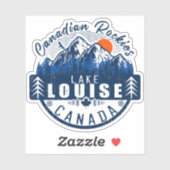 Sticker Lake Louise Alberta Canada Travel Ski Souvenirs (Feuille)