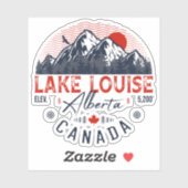 Sticker Lake Louise Alberta Canada Travel Ski Souvenirs (Feuille)