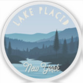Sticker Lake Placid, New York Paysage (Devant)