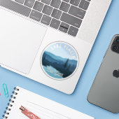 Sticker Lake Placid, New York Paysage (Ordinateur portable avec iPhone)