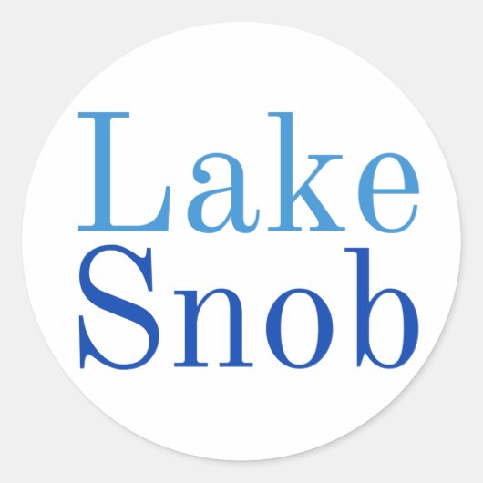 Sticker Lake Snob — plaisir et plage (Devant)