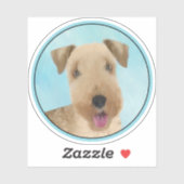 Sticker Lakeland Terrier Peinture - Cute Original Chien Ar (Feuille)