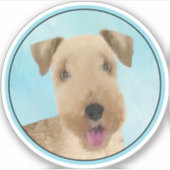 Sticker Lakeland Terrier Peinture - Cute Original Chien Ar (Devant)