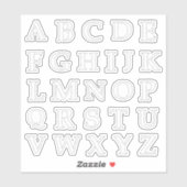 Sticker L'alphabet en points coupés (Feuille)