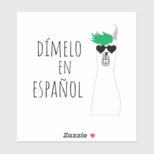 Sticker Lama espagnol drôle d'en Español de Dímelo de