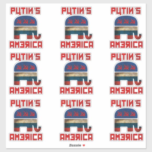 Sticker L'Amérique de Poutine (Feuille)