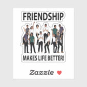 Sticker L'amitié rend la vie meilleure (Feuille)