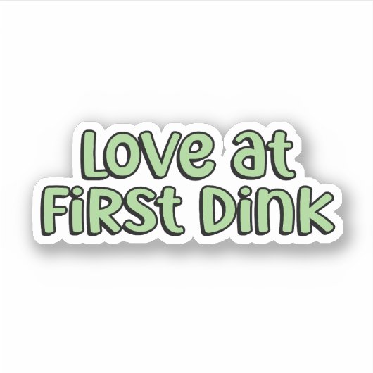 Sticker L'amour au premier Dink Green Pickleball (Devant)