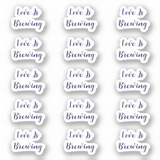 Sticker L'amour brasse du café Événement Mariage Fête des  (Devant)