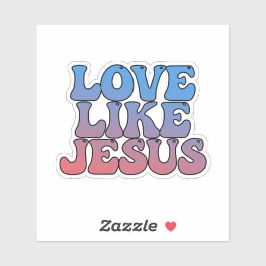 Sticker L'amour comme Jésus (Feuille)