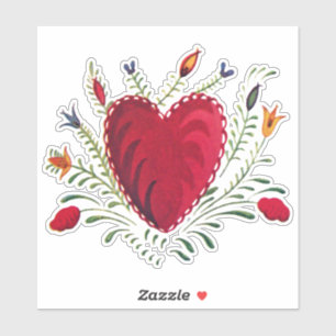 Sticker L'amour dans l'autocollant en fleurs