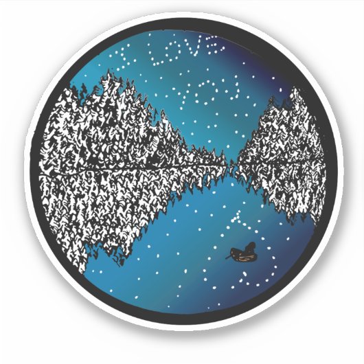 Sticker L'amour dans les étoiles (Devant)