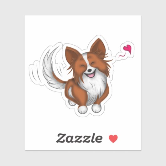 Sticker L'amour des chiots (Feuille)