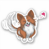 Sticker L'amour des chiots (Devant)