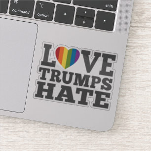 Sticker L'amour domine la haine - Anti Donald Trump
