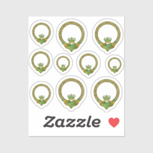 Sticker L'amour du claddaghe irlandais