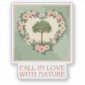 Sticker L'amour du coeur de la nature (Devant)