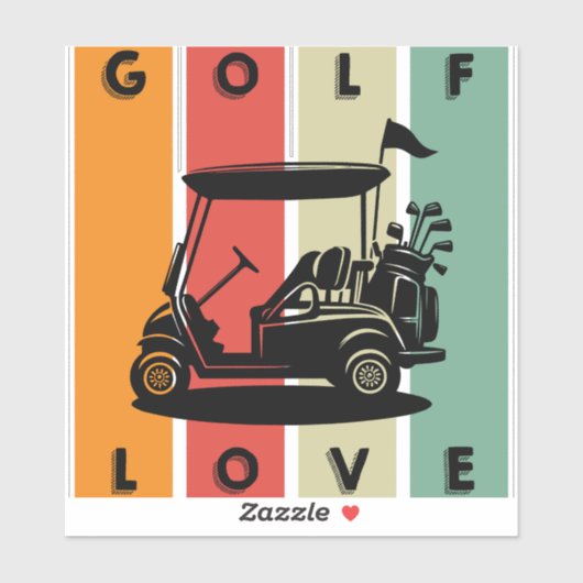 Sticker L'amour du golf (Feuille)