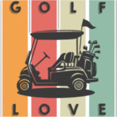 Sticker L'amour du golf (Devant)